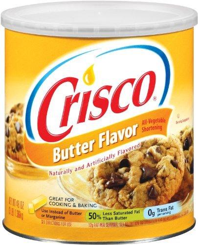 Crisco Butter Flavor All-Vegetable Shortening, 48 Ounce (EXP 12/04/26)