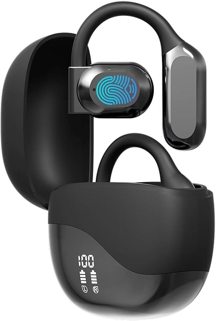 Ai Language Translation Earbuds, Translator Earbuds Real Time with APP Compatible with iOS & Android, 144-Language Bluetooth Headphones Translating Device for Travel and Business - Black