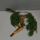 Luinabio 2.6ft Christmas Mirror Garland Artificial Norfolk Pine Swag for Mirror with Velvet Bow Faux Greenery Garlands Christmas Wreath for Xmas Home Door Mailbox Indoor Fireplace Decor(Light Brown)