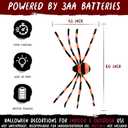 Halloween Decorations 5ft Giant Light Up Spider, 60inch Scary Spider with 56 LED Light, Timer, Creepy Spooky Decor, Glowing Eyes, Haunted Horror Prop for Spiderweb, Indoor, Outdoor, Yard (Orange)