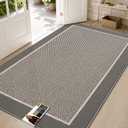 JSEI Dirt Trapper Door Mat 36"x60", Non-Slip Doormat, Light Grey
