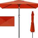 AreShark 6.5' x 10' Rectangular Patio Umbrellas for Outdoor, Outdoor Table Umbrella, Large Outdoor Patio Umbrellas with 6 Sturdy Ribs for Pool, Garden, Deck & Market (Orange)