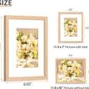 upsimples 8x10 Picture Frame, Natural Solid Wooden Picture Frames, Display 5x7 with Mat or 8 x 10 Without Mat, Wall or Tabletop, 1 Pack, Natural
