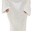 ANRABESS Women Swimsuit Swim Crochet Cover Up Knit Bathing Suit Swimwear 2026 Summer Bodycon Beach Dress Vacation Clothes, Large