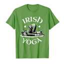 Irish Yoga Festive Green St. Paddy's Day Humor T-Shirt. L Size