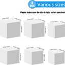 Small Buffet Risers Display Stands, 6 PCS White Acrylic Cube Boxes Nesting Risers with Hollow Bottoms for Catering/Dessert/Collectibles/Jewelry/Figures Show