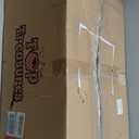 Iridescent Christmas Reindeer and Santa Sleigh Set, Lighted Christmas Yard Decoration, Perfect for Indoor or Outdoor Lawn Ornaments - 4ft w/ 140 Lights (Iridescent Santa Sleigh)