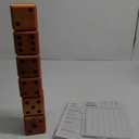 SWOOC Games - Yardzee & Farkle with 20+ Giant Dice - All Weather Yard Dice, Scorecards & Marker - Outdoor Games for Adults (3.5" Dice, Green)