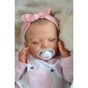 BABESIDE Silicone Baby Doll - 20-Inch Lifelike Reborn Baby Dolls Sweet Smile Realistic-Newborn Real Life Sleeping Girl with Toy Accessories Gift Set for Kids