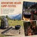 Campfire Tripod,Camping Dutch Oven with Lid Lifter,Grill Grate