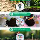 3 x 3 in 1 Soil Tester, Soil Fertility Test, Measure pH of Garden, Lawn Care, Potted, Horticultural Soil Moisture Meter Sensor, No Battery (Green)