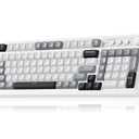 AULA 99 Wireless Keyboard, Custom Computer Keyboard, Tri-Mode Bluetooth 5.0/2.4GHz/USB-C Cute Creamy Gaming Keyboards with Number Pad, RGB Backlit Media Knob Programmable Keybaord for PC Gamer - Grey