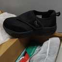 Women's Orthopedic Diabetic Wide Walking Shoes: Comfortable Arch Support Plantar Fasciitis Orthotic Slip On Loafers, Casual Hammer Toes Flat Feet Bunions Adjustable Shoes for Foot Heel and Pain Relief (K1-black) 40