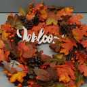 Waipfaru Fall Decor, Fall Wreaths for Front Door, Autumn Wreath with Welcome Sign, Outdoor Reef for Thanksgiving Farmhouse Front Porch Patio Decoration