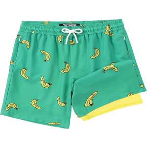 CoozySphere Boys Swim Trunks with Compression Liner 6-7 Swimming Shorts Quick Dry Bathing Suit