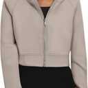 Trendy Queen Womens Zip Up Hoodies Jackets Cropped Sweatshirts Fleece Fall Outfits Casual Comfy Y2k Tops Winter Clothes 2026, Medium