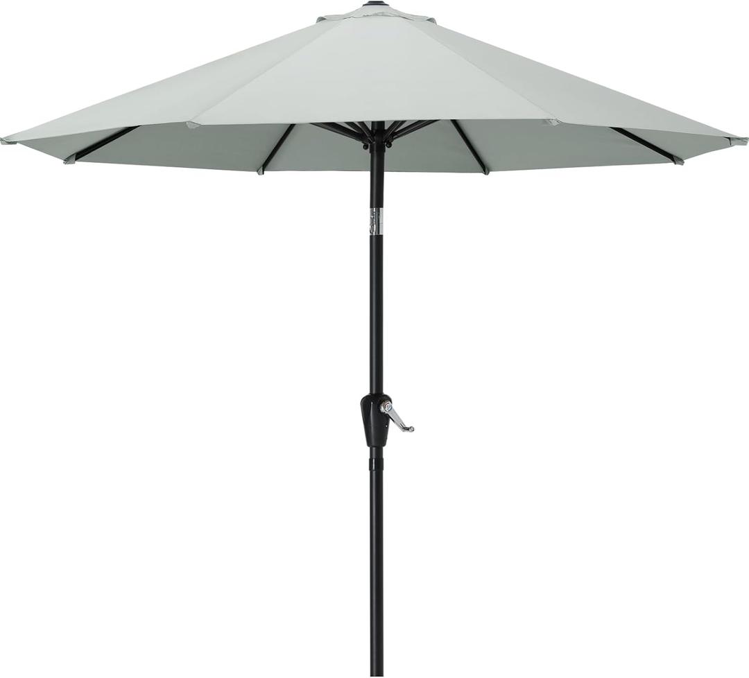 MASTERCANOPY Patio Umbrella for Outdoor Market Table -8 Ribs (10ft,Light Gray)
