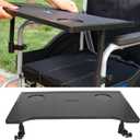 Wheelchair Tray Table with Cup Holders Detachable Wheelchair Table Cup Holder Universal Wheelchair Tray for Eating Reading Resting Detachable Universal Fit Wheelchair Desk Lap Board, Black