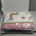 5-Piece Christmas Daybed Cover Set Twin Cozy Xmas Snowflake Reindeer Daybed Bedding Sets New Year Day Bed Comforter Bedspread, Santa Day Bed Cover with 4 Pillow Shams,39"x75"(Red Green White)