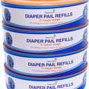ChoiceRefill Compatible with Diaper Genie Pails, 4Pack, 1300count