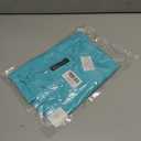 Womens Summer Casual Short Sleeve Tops Crew Neck Pleated T Shirts Blouses Drawstring Cap Sleeve Tee Tunic 2025 (Blue, M)