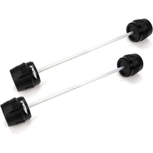 Compatible with RS660, RS457, RSV4 Factory 2009-2023, 2024, 2025 TUONO 660 Factory TUONO 457 Motorcycle Front Rear Wheel Axle Fork Crash Protector RS 660 457 RS V4 (Black)