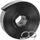Poolvio Backwash Hose 1-1/2" x 100 ft, Heavy-Duty Lay-Flat Reinforced PVC Discharge Hose with 2 Stainless Steel Thumb Screw Clamps, Leak-Resistant for Inground & Above-Ground Pool Filters