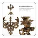 Metal Candle Holder 5 Arms Candle Stand for Christmas Wedding Centerpiece Holiday Party Candelabra Decoration 12 inch