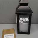 NEEDOMO Lanterns Decorative Outdoor&Indoor, Set of 2 Large Bronze Metal Lantern Decor with Glass, Candle Holder for Porch, Patio, Garden, Balcony, Wedding, Table Centerpiece Decorations (17" & 11" / Glass)