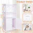 ShellKingdom Bathroom Storage Cabinet, Free Standing Floor Cabinet, Home Storage Shelf with Drawer and Door for Bathroom, Living Room, Kitchen, Office, 15.74 X 9.84 X 35.43 INCH