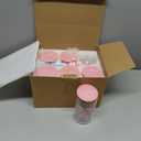 6 Pcs Coquette Bow Glass Cup Bulk 16oz Aesthetic Pink Glass Cup with Lids and Straws Reusable Pink Bow Silicone Straw Toppers Lids Protectors 2 Brush for Drinking Coffee Tea Cocktail