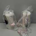 PoKat 23" Modern Ceramic Table Lamp Set of 2 for Living Room White Desk Lamps for Bedroom Farmhouse Bedside Nightstand Lamp House Warming Gifts New Home Decor End Table Lamps Gifts for Women Mom Beige