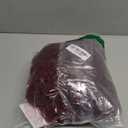 Short Kinky Curly Wigs for Black Women 12 Inches 280g/Piece Curly Afro Wig with Bangs Bouncy Fluffy Synthetic Wig (Burgundy)