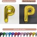 52 pcs Gold Foil Letter Balloons with Air Pump, 16 Inch 2 A-Z Sets - Mylar Alphabet Balloon Kit for Birthday Banner & Party Decorations