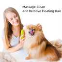 2024 3-in-1 Pet Grooming Tool: Detangling Brush for Massage and Hair Removal, Versatile for Cats and Dogs (Green (Mango))