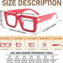 REAVEE 3 Pack Reading Glasses for Women Men, Blue Light Blocking Readers Stylish Square with Spring Hinge