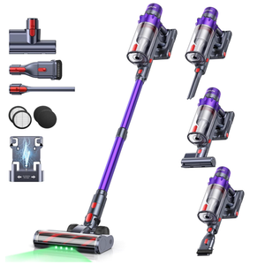 SMOTURE Cordless Vacuum Cleaner, 650W/55KPA 70Min Stick Vacuum, Aroma Function, Self-Stand Vacuum Cleaner with Mattress Brush,Auto Mode, LED Screen, Anti-Tangle Vacuum for Pet Hair/Floor/Carpet/Car