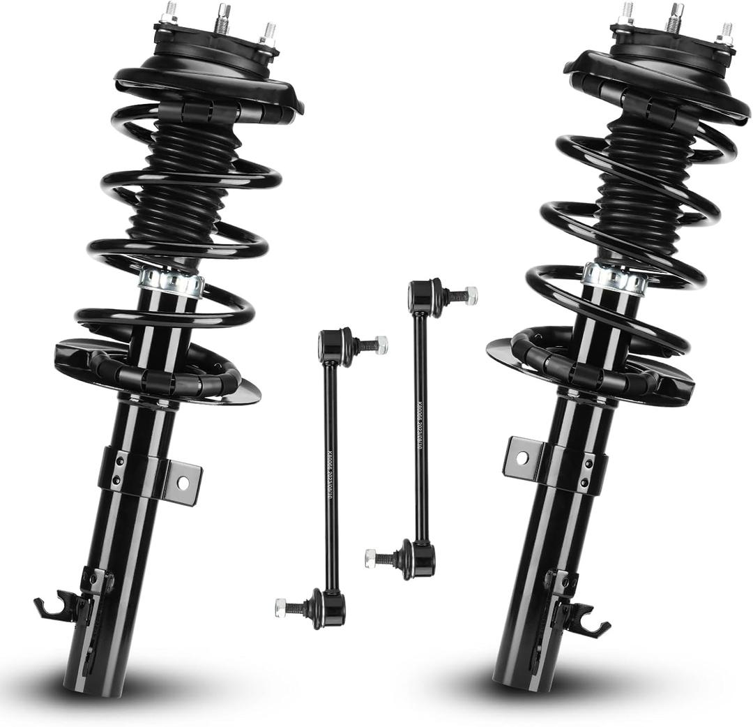 Front Struts Assembly Shock Absorber Sway Bar Links Kit Fit for Ford Focus Only 2.0L 2006 2007 2008 2009 2010 2011,Replace 172257 172258 K80066 (4Pcs)