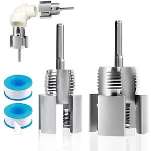 PIHJFEWA 2Pcs Integrated Internal & External Pipe Threading Tool Dies for 1/2"& 3/4" Pipe Sizes,Dual-Function Electric Drill Compatible 2 in 1 Pvc Pipe Thread Cutting Tool for Home Repair