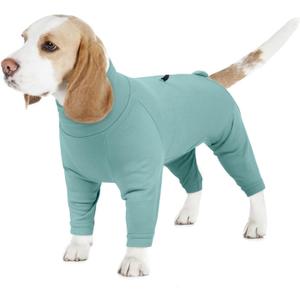 Recovery Suit for Dogs, Adjustable Surgical Recovery Suit for Dogs Female Male, Zipper On 4 Leg Long Sleeve Dog Pajamas Onesie for Shedding Anti-Licking Wound Skin Disease