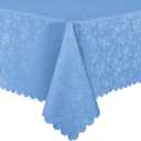 Smiry Rectangle Table Cloth, Waterproof Heavy Duty Vinyl Tablecloths, Wipeable Washable Table Cover for Kitchen and Dining Room (Baby Blue, 60" X 120")