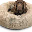 Best Friends by Sheri Original Calming Donut Dog Bed, Taupe, Large, 36"
