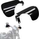 KEMIMOTO Upgraded Motorcycle Handguards Larger 1 Pair Coffin Cut Hand Shields Motorcycle Hand Guards Compatible with 2012-2022 2024 2025 Softail Dyna Cruiser FL with Cable Clutch