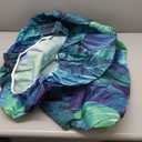 Round Fitted Tablecloth with Elastic Edge Indoor Outdoor Washable Reusable Table Cover for Kitchen Picnic Party Fits 40-44" Diameter Round Tables (Palm Leaf)