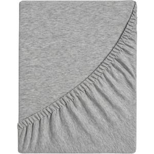 100% Cotton Jersey Fitted Sheet Only - Extra Soft - Easy Fit - Comfy (Heather Gray, King)