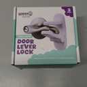 Door Lever Lock (3 Pack) Prevents Toddlers from Opening Doors. 3.25" L * 1.5" W * 4.5" H Easy One Hand Operation for Adults. Durable ABS with 3M Adhesive Backing. Simple Install, No Tools Needed.