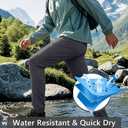 BLUE CHILL Mens Hiking Pants with 4 Zipper Pockets Dark Grey 32W30L (Gray)