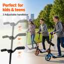 Kick Scooter for Kids 8+, Teens & Adults. Foldable Dual Suspension Scooter