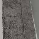 Non-Slip Bath Rug, Extra Soft Microfiber Bedroom Shag Carpet with Anti-Slip Backing, Water/ Dust Absorbent Fast Dry Shower Mat, Sound Insulated Stairs Pad, Machine Washable (Grey, 12 x 19 Inches)