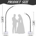 OurWarm 8.2FT & 6FT Balloon Arch Stand Kit, Black Half Arch Balloon Stand with Base for Floor, Free Bending Top Balloon Column Kit for Wedding Birthday Baby Shower Graduation Party Decorations